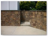 Stone Retaining Wall with Steps